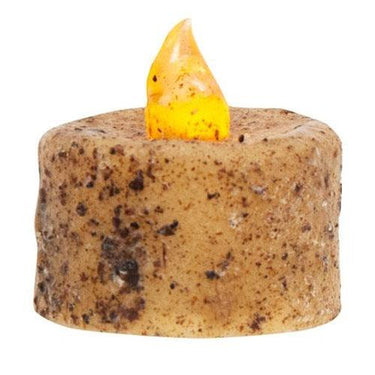 6 Pkg Burnt Ivory LED Tealights - The Fox Decor